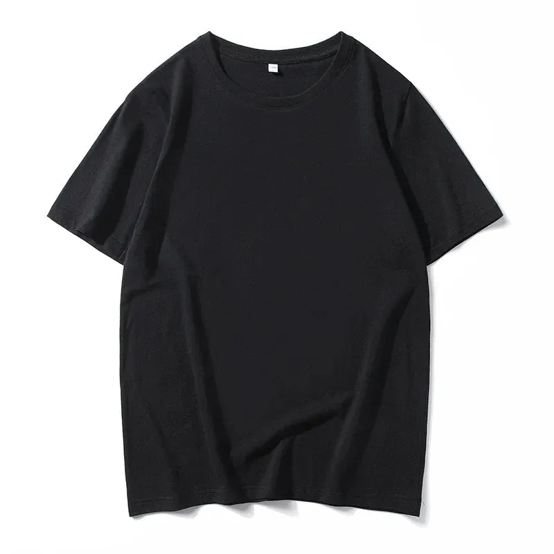 12 Color Oversized Heavyweight T Shirt for Men Summer Short Sleeve Tee 100% Cotton Plain Top Casual Men's Clothing