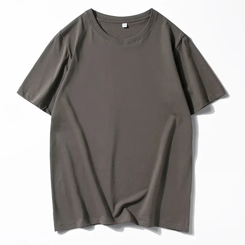 12 Color Oversized Heavyweight T Shirt for Men Summer Short Sleeve Tee 100% Cotton Plain Top Casual Men's Clothing