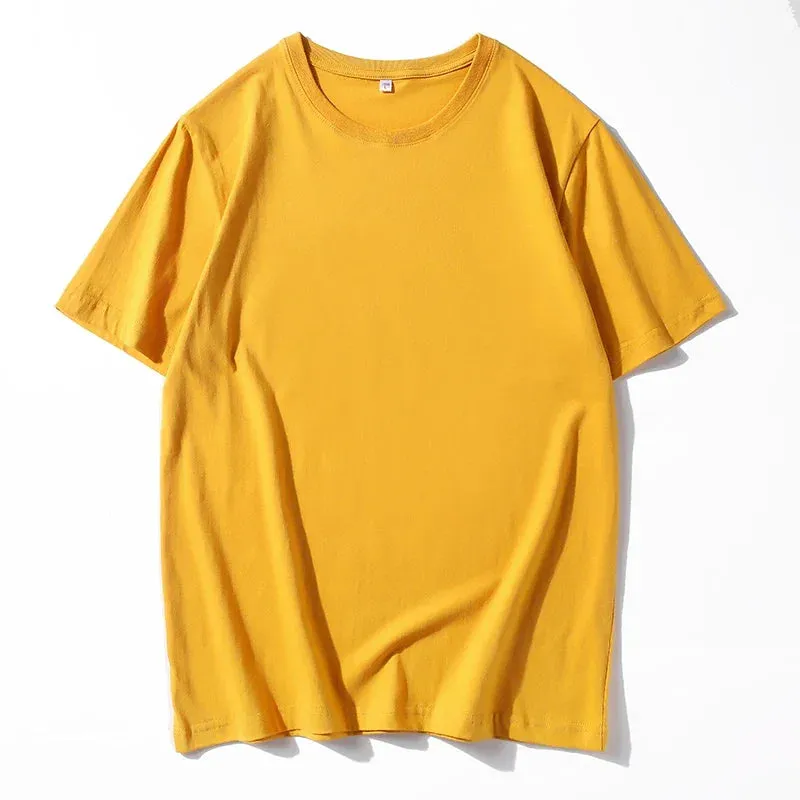 12 Color Oversized Heavyweight T Shirt for Men Summer Short Sleeve Tee 100% Cotton Plain Top Casual Men's Clothing
