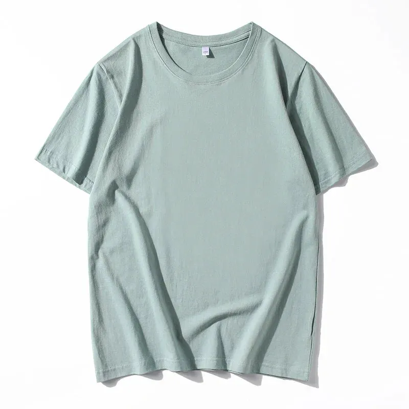 12 Color Oversized Heavyweight T Shirt for Men Summer Short Sleeve Tee 100% Cotton Plain Top Casual Men's Clothing