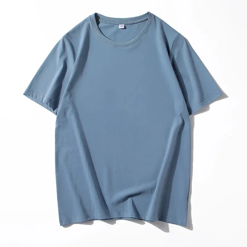 12 Color Oversized Heavyweight T Shirt for Men Summer Short Sleeve Tee 100% Cotton Plain Top Casual Men's Clothing