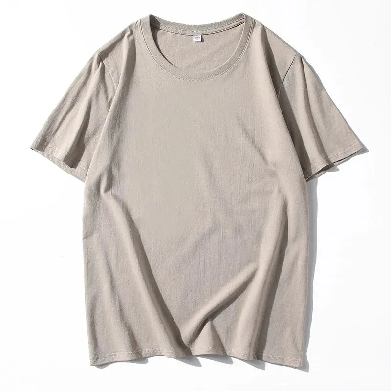 12 Color Oversized Heavyweight T Shirt for Men Summer Short Sleeve Tee 100% Cotton Plain Top Casual Men's Clothing