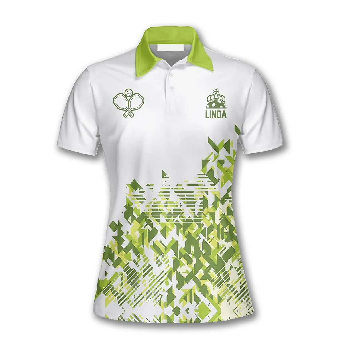 Abstract Sporty Pattern Queen Pickleball Custom Name Shirts For Women
