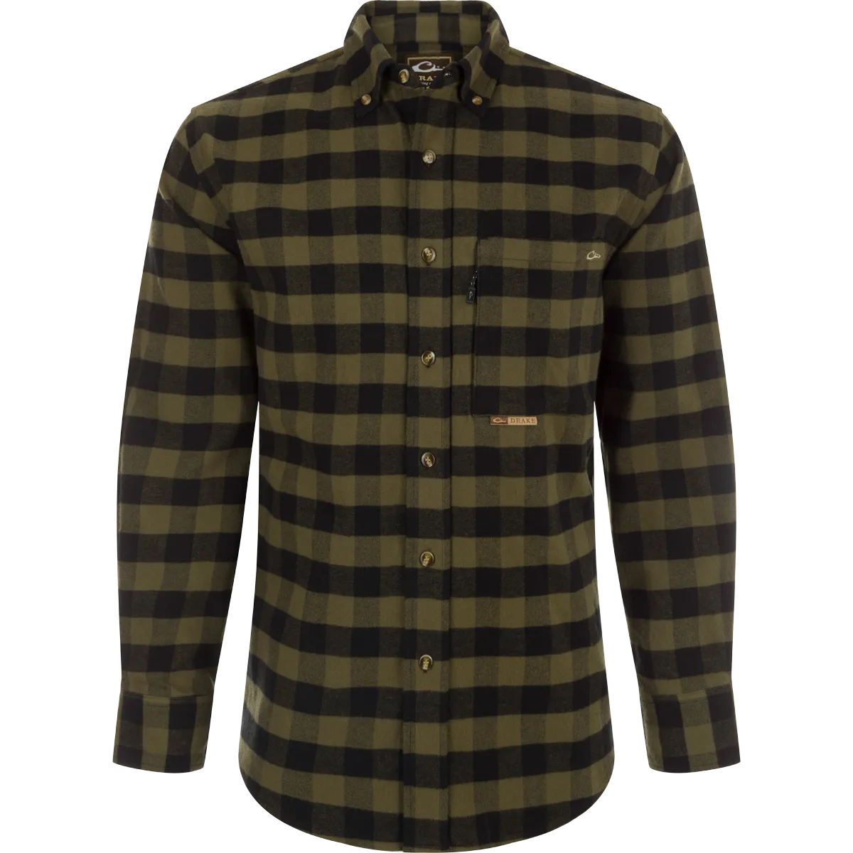 Autumn Brushed Twill Buffalo Plaid Button-Down Long Sleeve Shirt