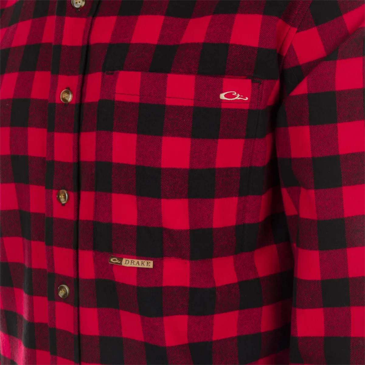 Autumn Brushed Twill Buffalo Plaid Button-Down Long Sleeve Shirt