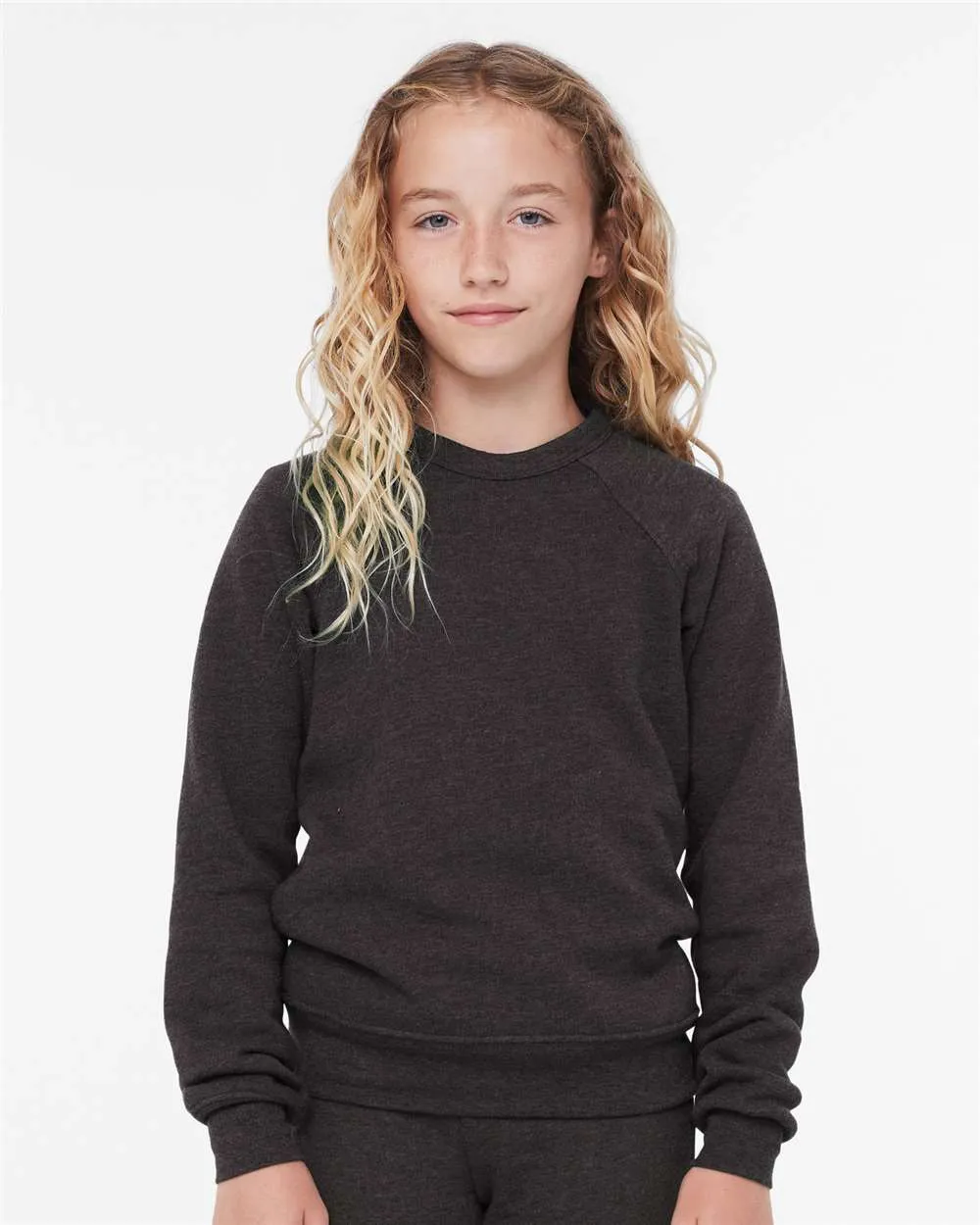 BELLA   CANVAS Youth Sponge Fleece Crewneck Sweatshirt