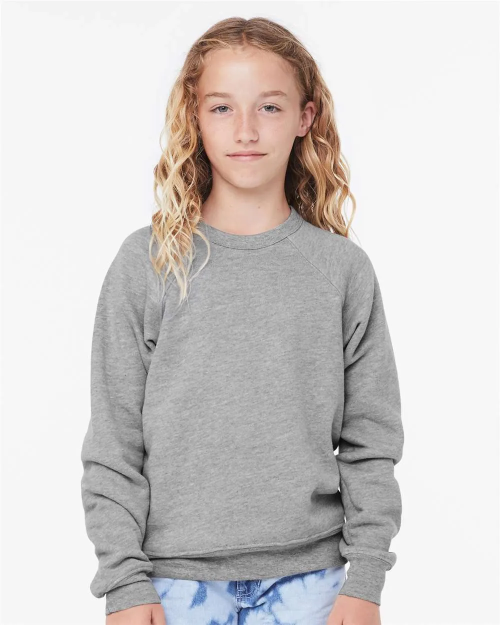 BELLA   CANVAS Youth Sponge Fleece Crewneck Sweatshirt