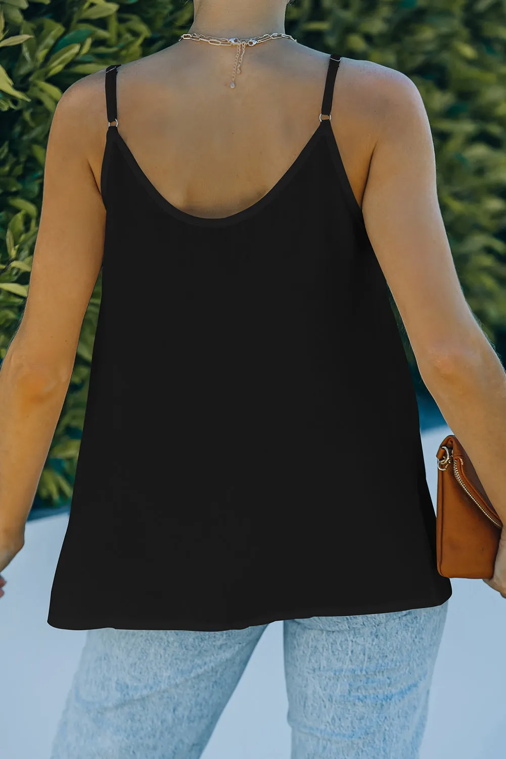 Buttoned V-Neck Cami
