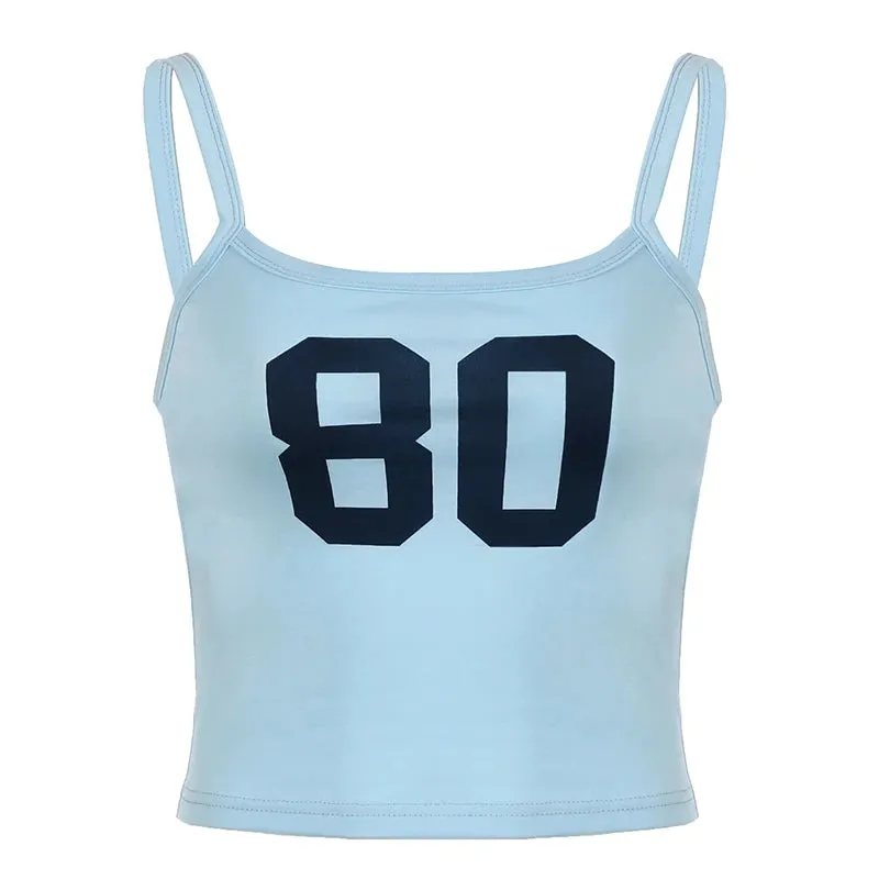 Casual Sporty Chic Digital Printed Summer Camis Top Fitness Short Basic Tanks Streetwear Women's Crop Tops Sleeveless