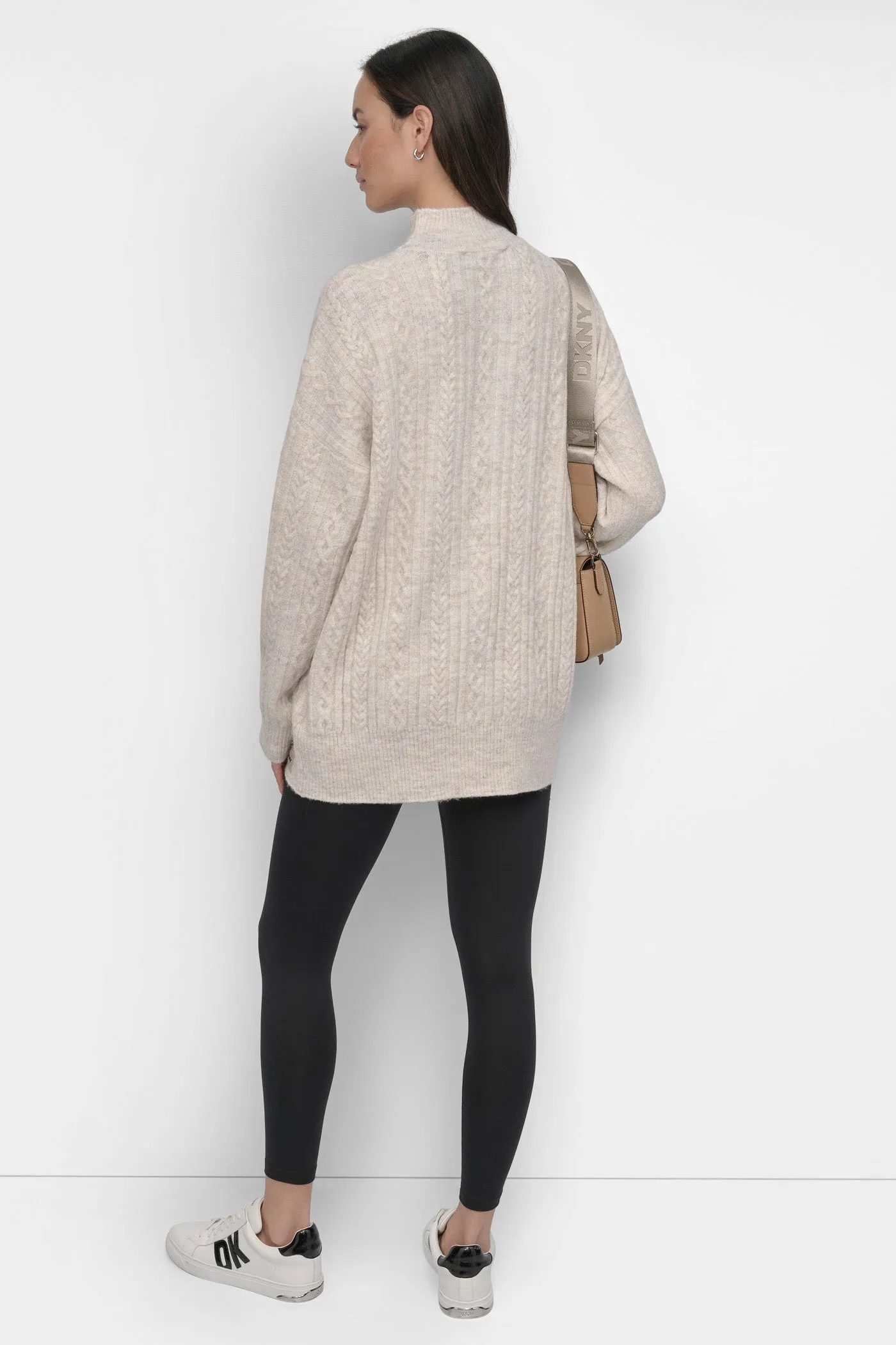 COZY CABLE MOCK NECK