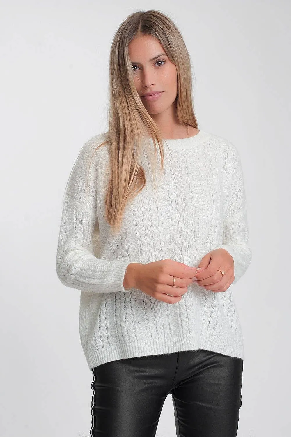 Cream Cable Knit
