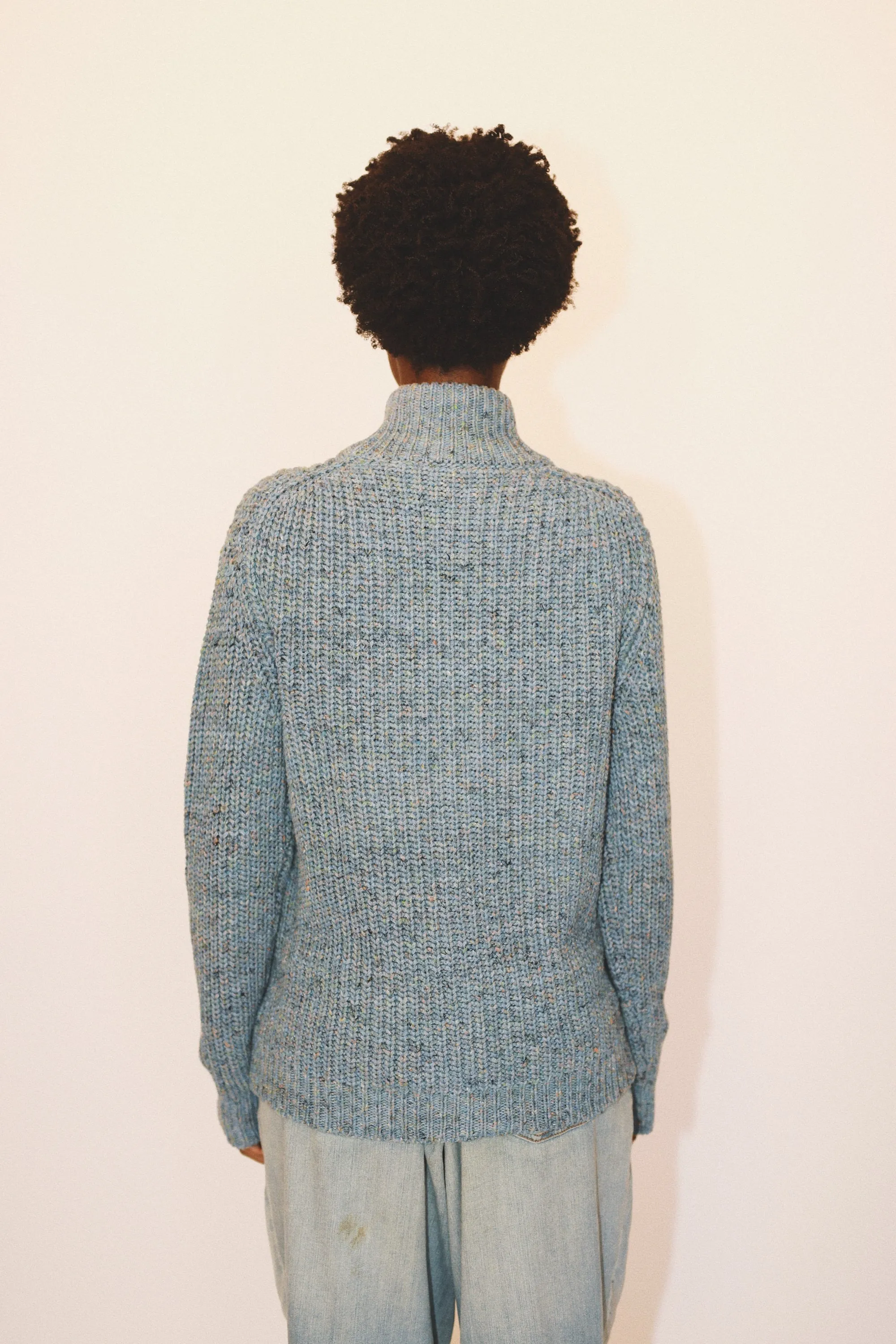 DAVE ZIP CARDIGAN - BLUE