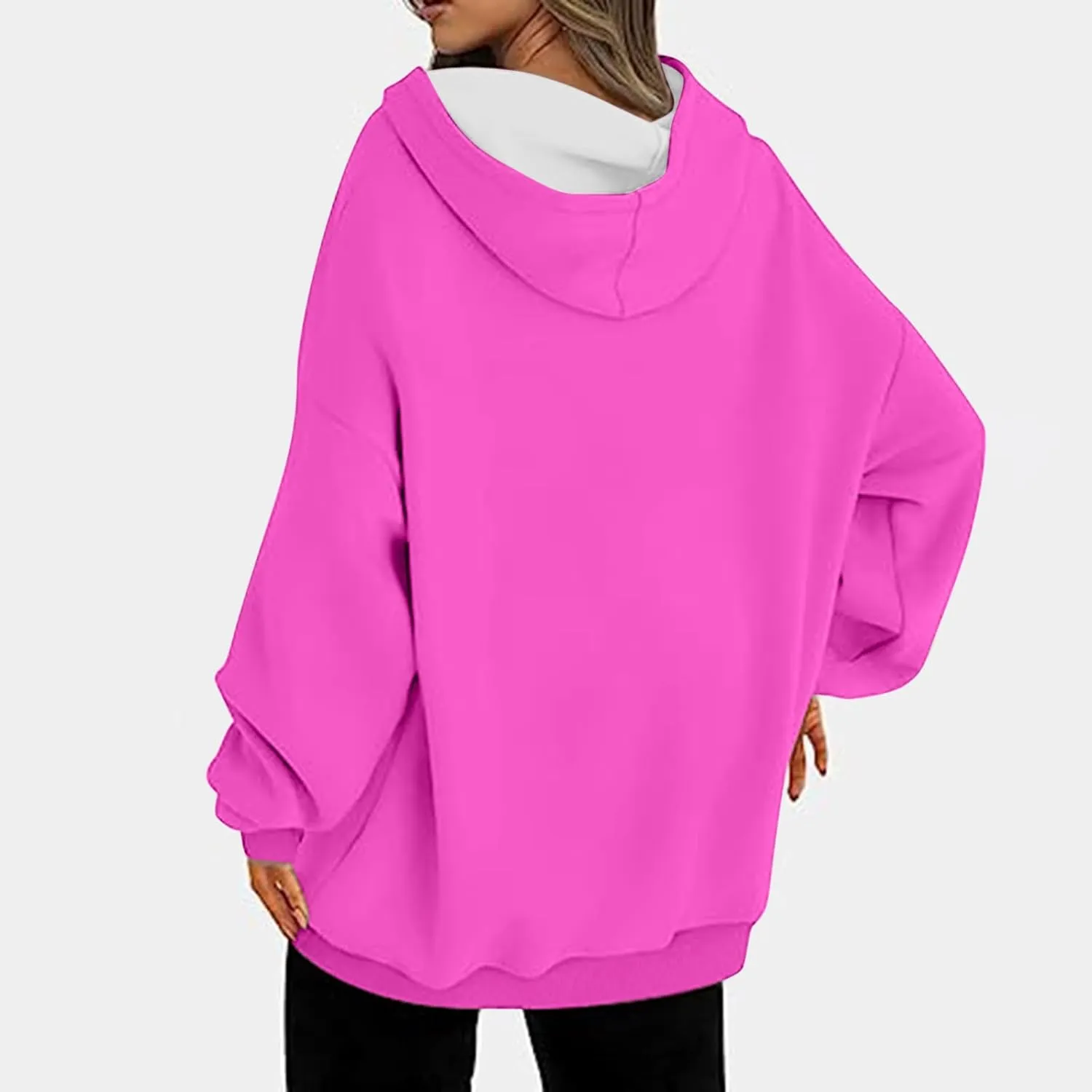 Drawstring Hoodies For Women Fall 2023 Trendy Teen Girls Long Sleeve Oversized Hooded Sweatshirt Pullover y2k Clothes