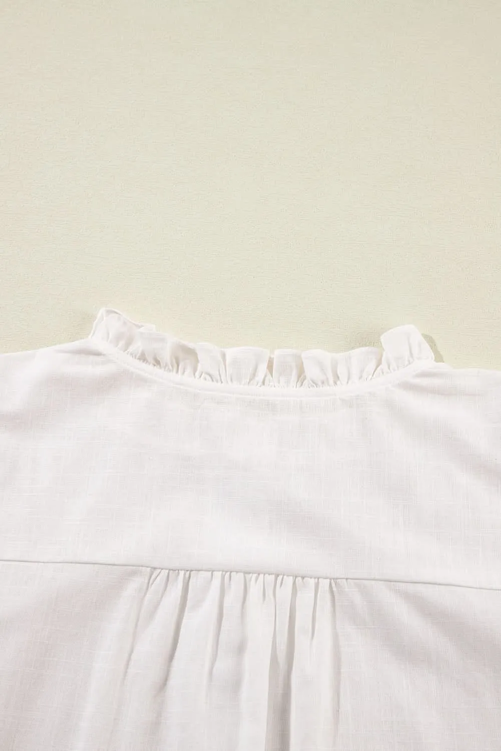 Embroidered white floral shirt
