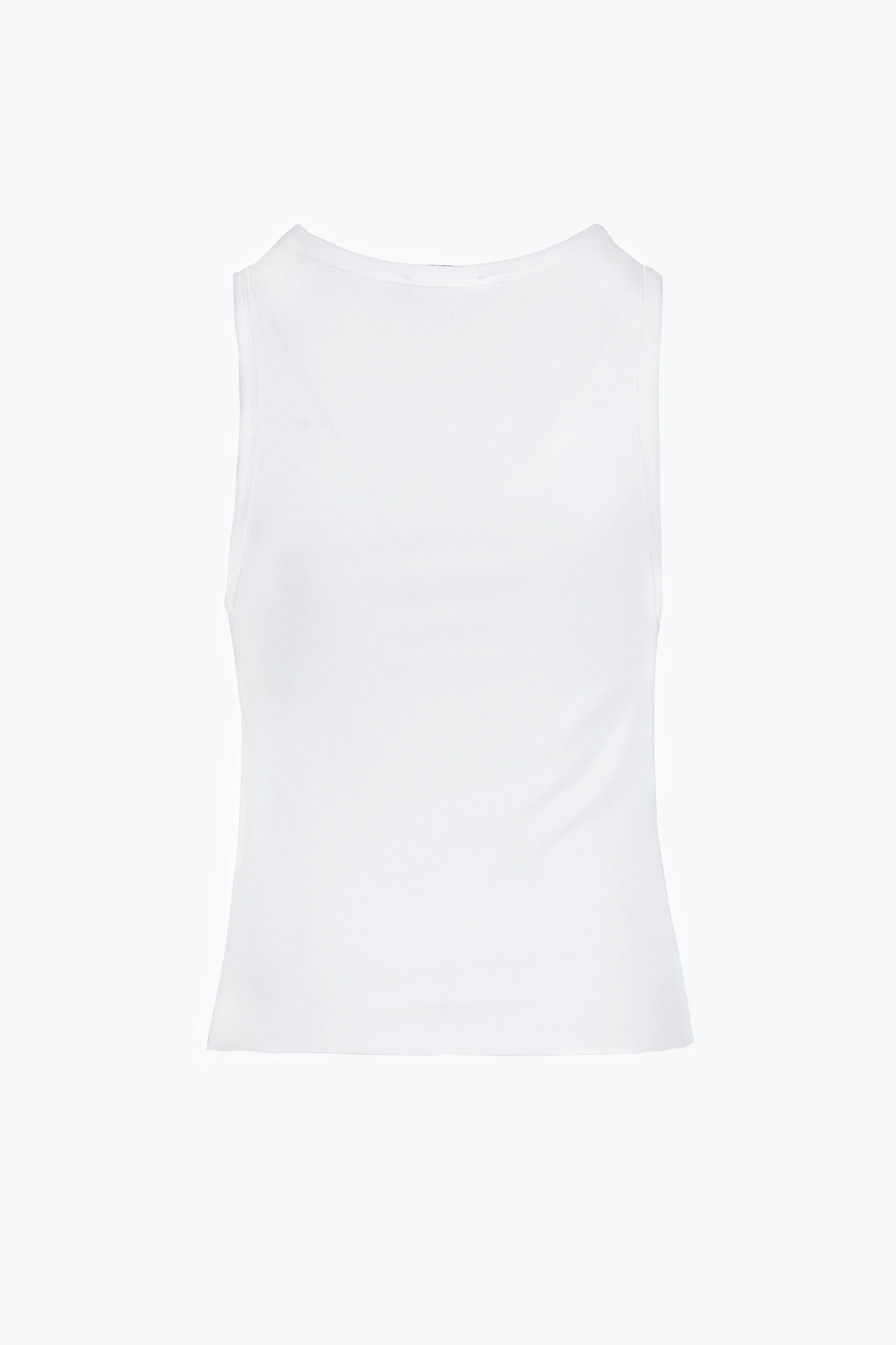 Envy White Rib Cut Away Tank