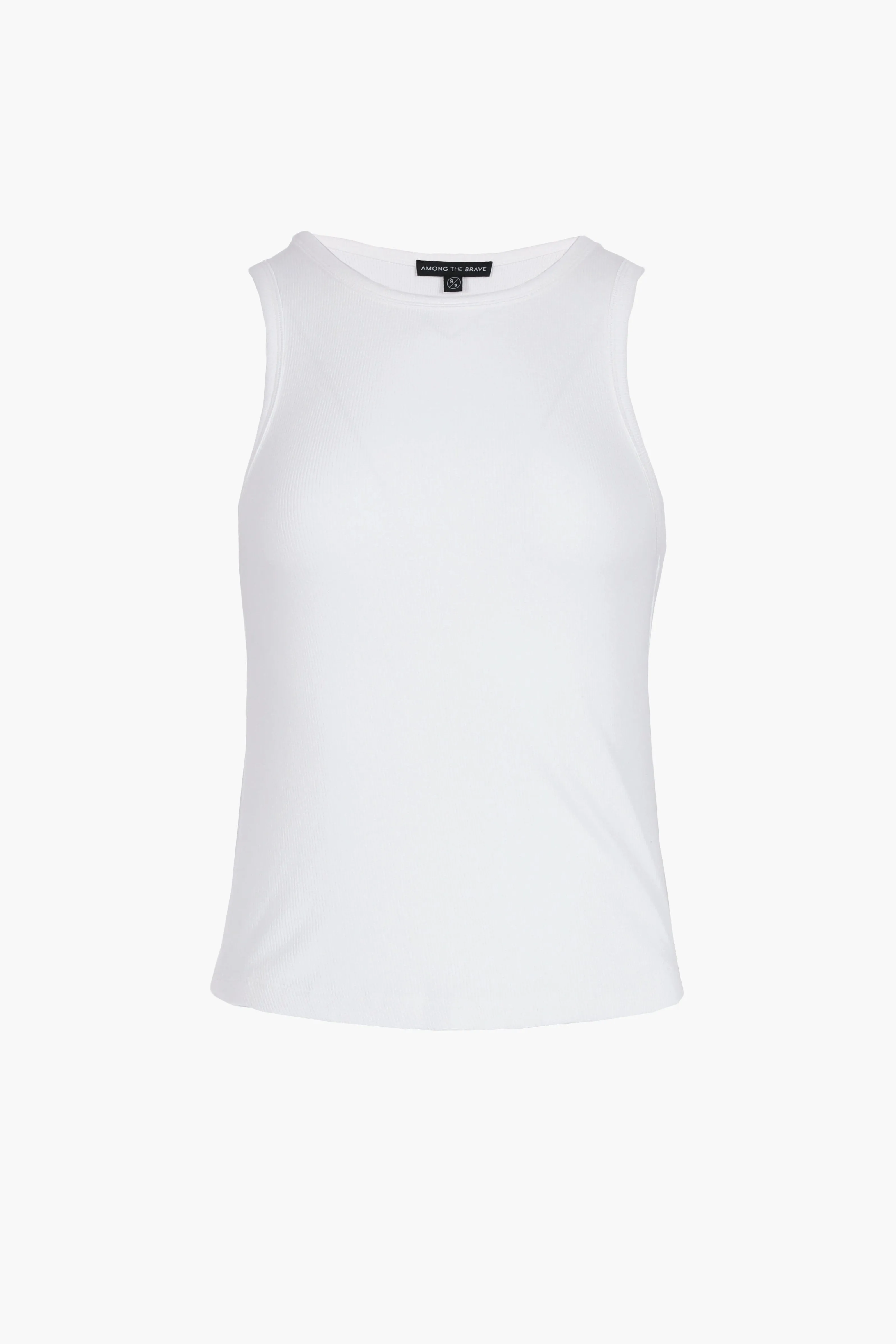 Envy White Rib Cut Away Tank
