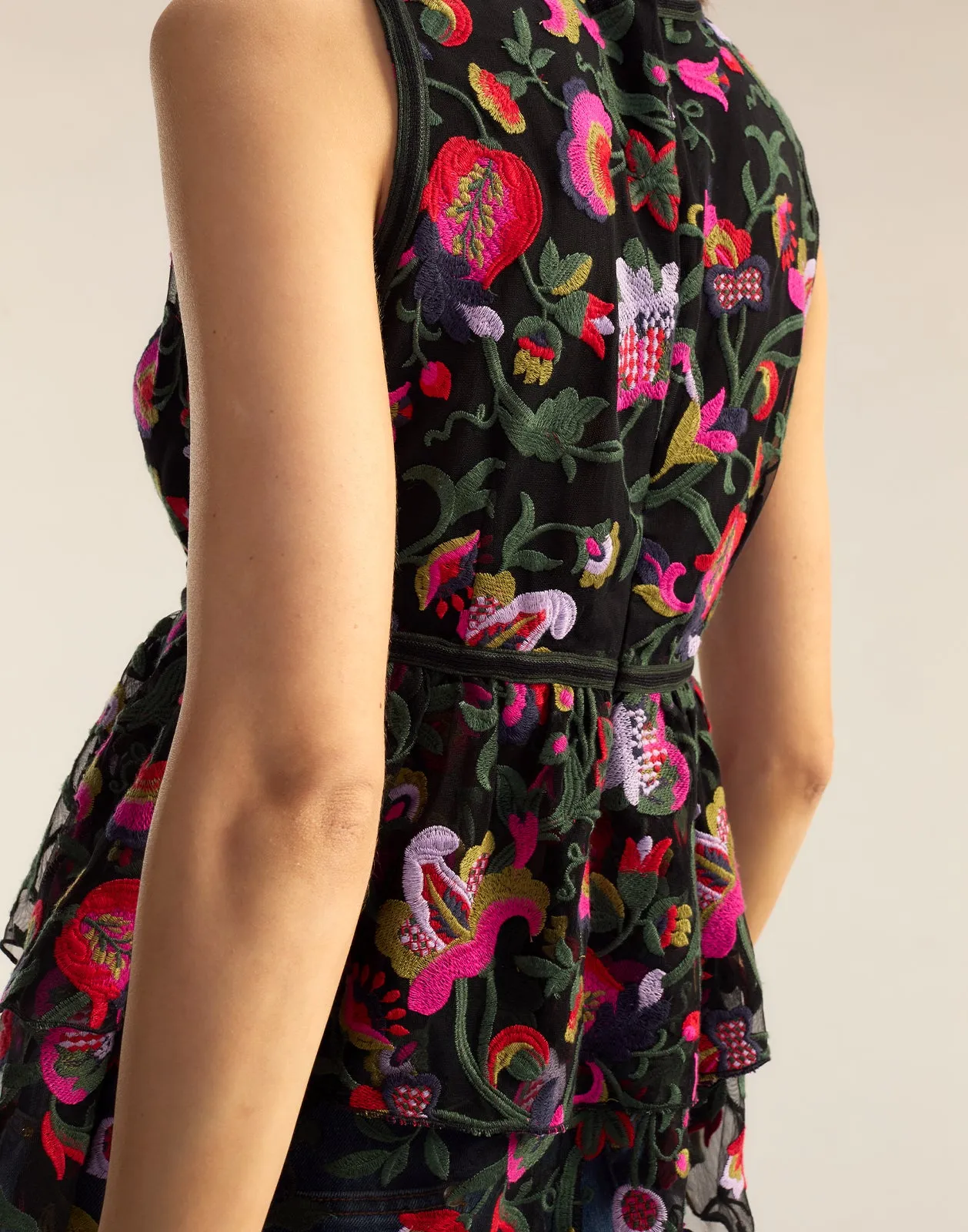 Eve Embroidered Peplum Top