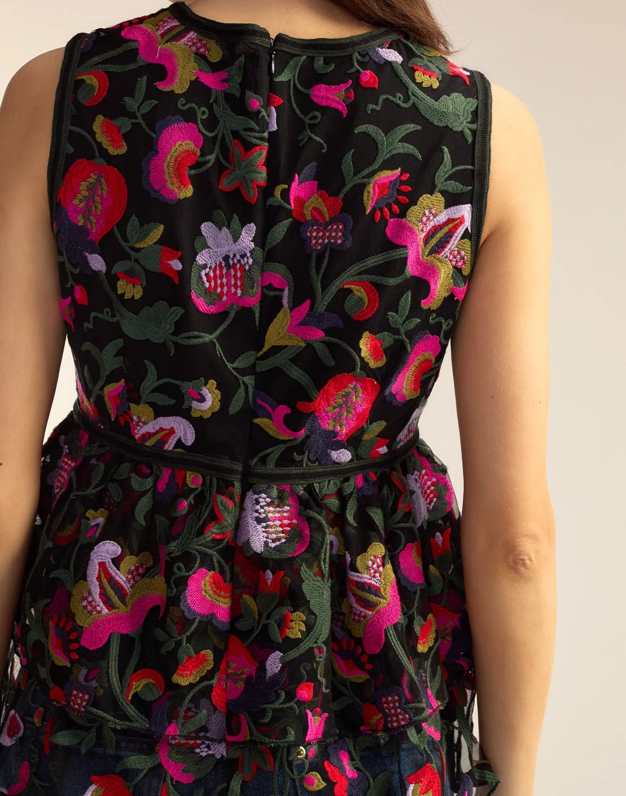 Eve Embroidered Peplum Top