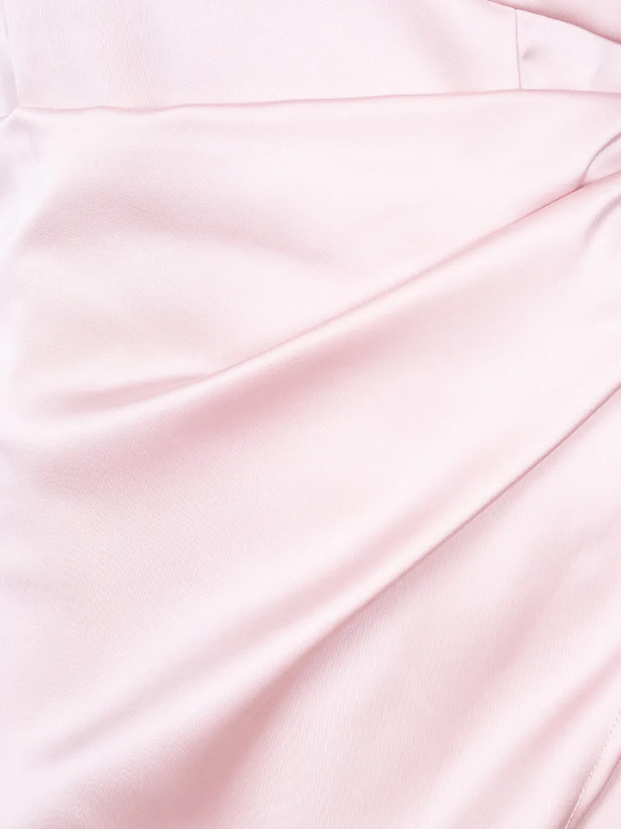 Feather Satin Pink Dress
