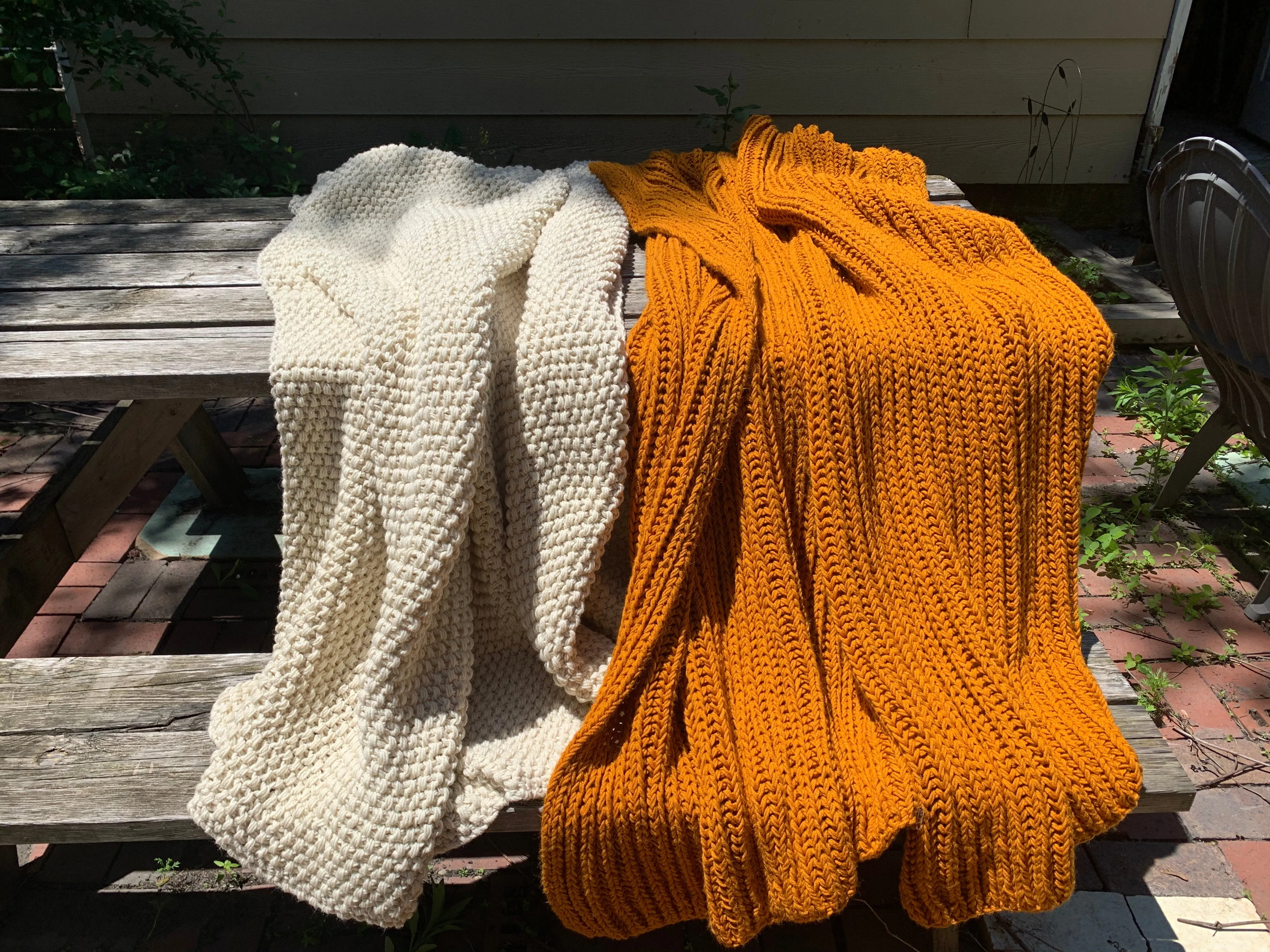 Hand Knit Blankets and Throws