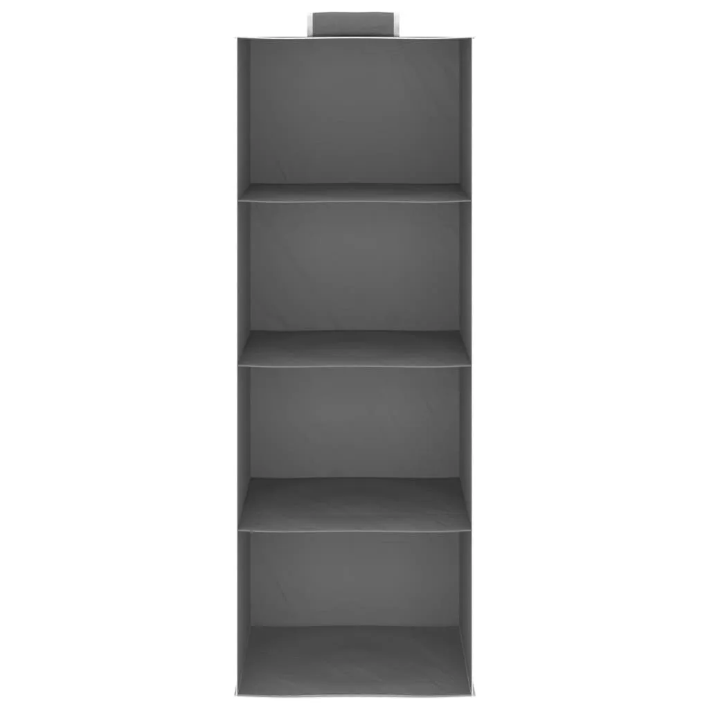 Hanging Closet Organisers 2 pcs with 4 Shelves Fabric