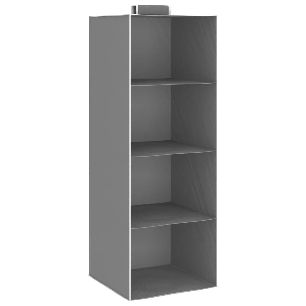 Hanging Closet Organisers 2 pcs with 4 Shelves Fabric