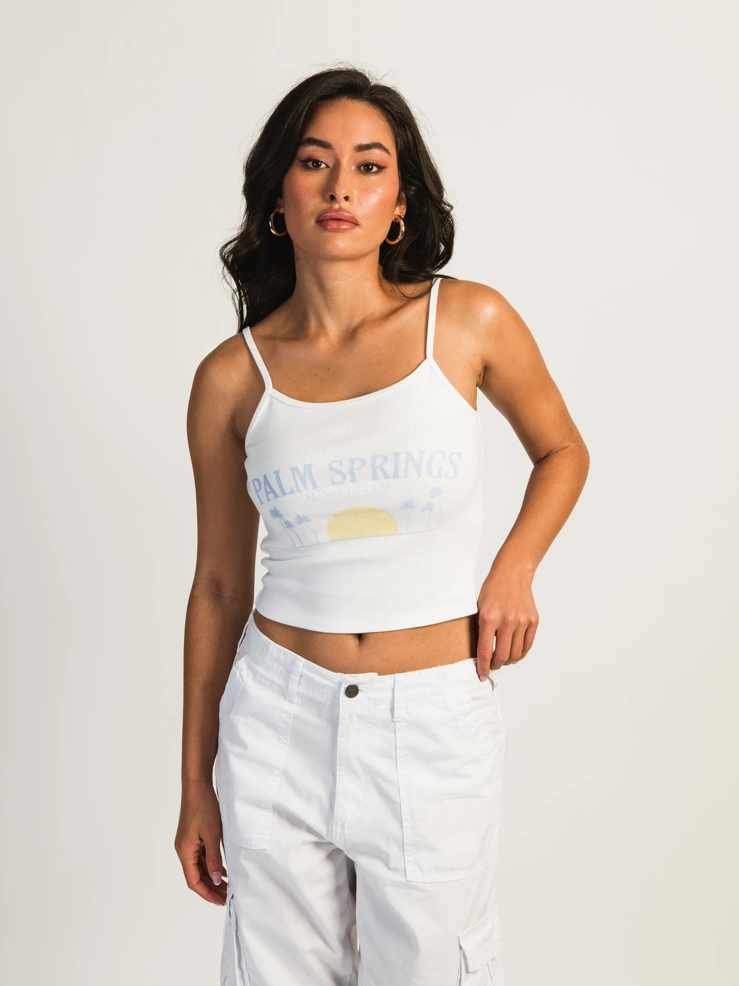 HARLOW SABRINA SCREENED TANK - PALM SPRINGS