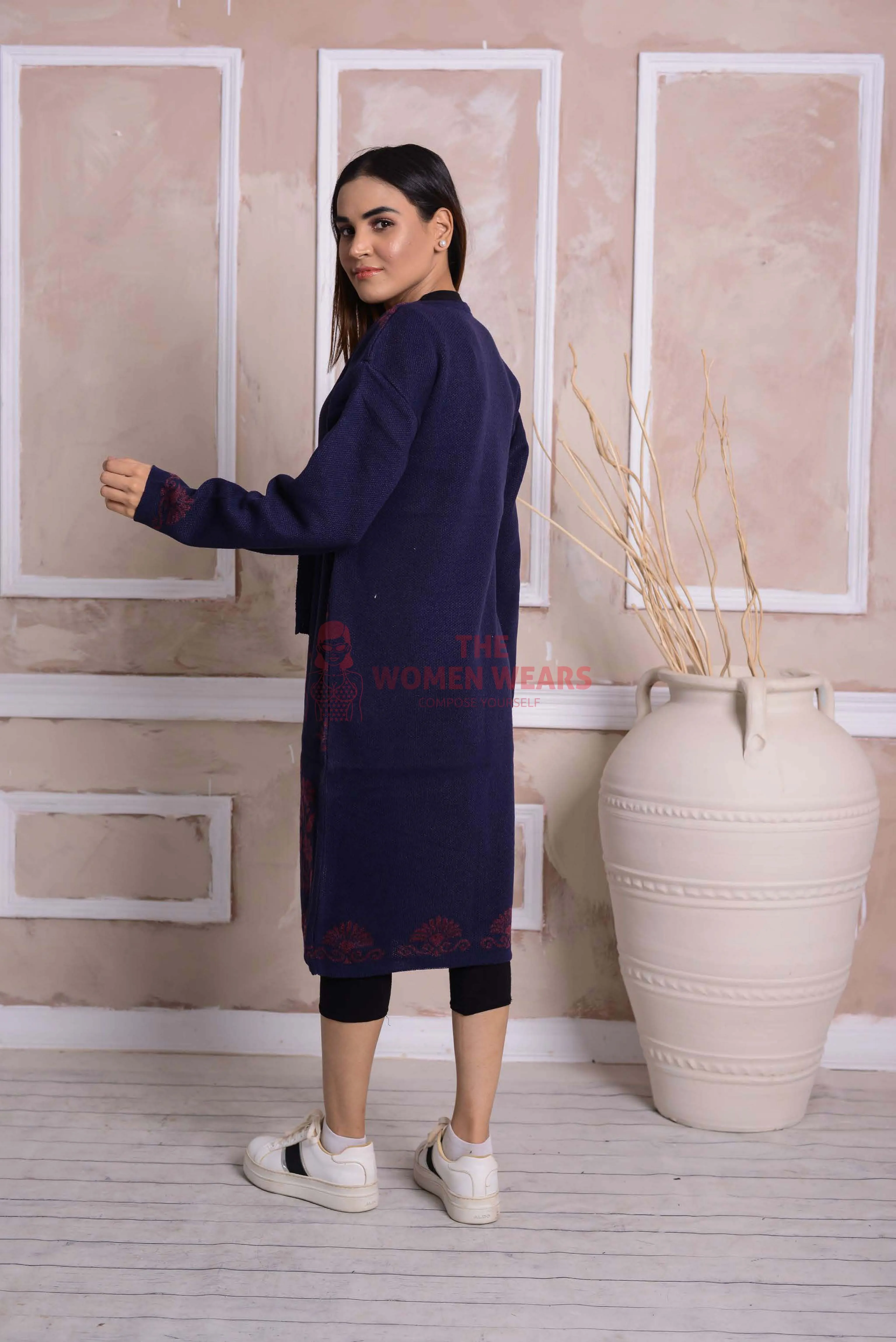 Imported Front Open Ebony Clay Cozy Belted Cardigan Sweater - (CGN11)