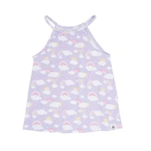 Lavender Rainbows and Clouds Strappy Tank Top