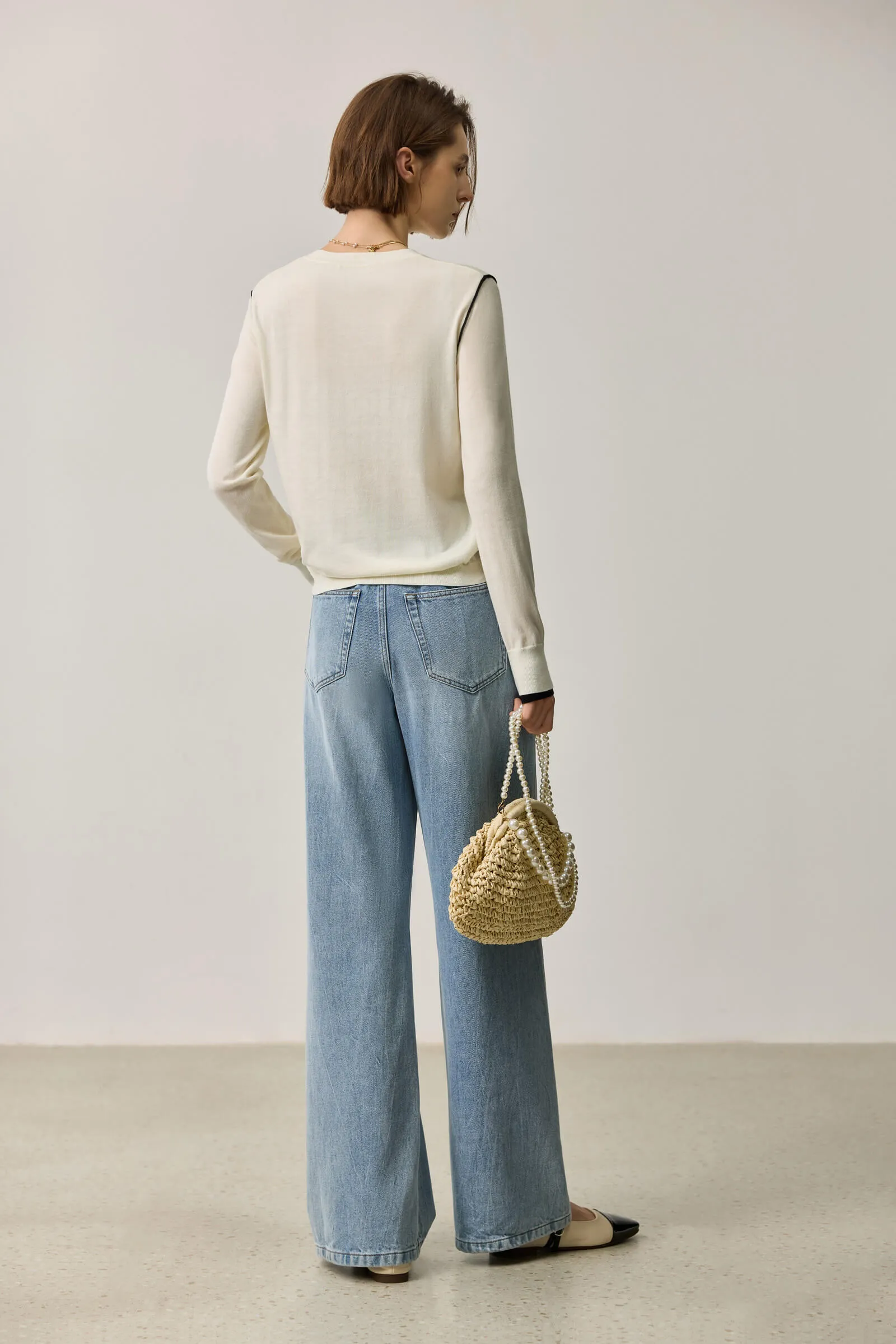 LILY Embroidered Crew Neck Pullover