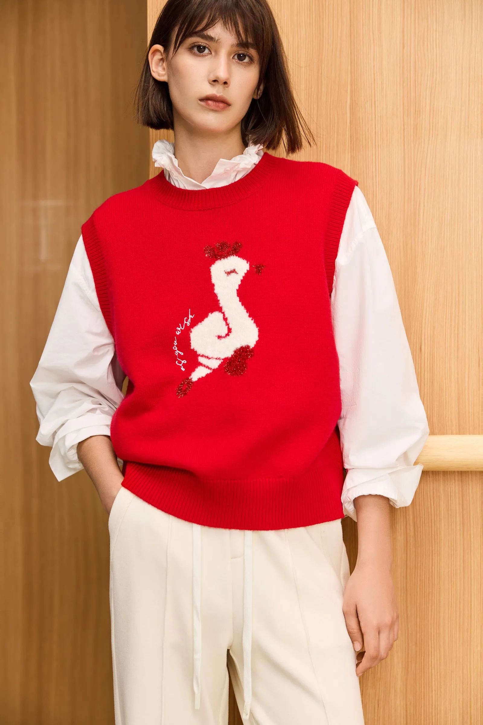 LILY New Year Wool Knit Vest