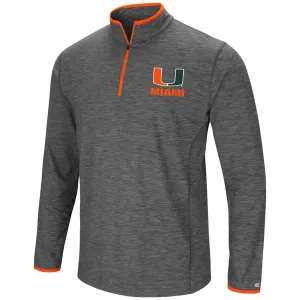 Miami Hurricanes Colosseum Gray Diemert 1/4 Zip LS Pullover Windshirt