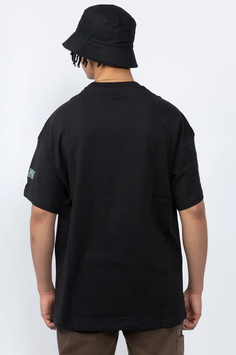 Miami Marlins Vintage Sport Boxy OS Tee | Faded Black