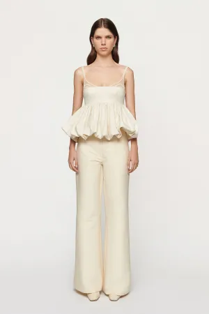 Mimi Peplum Top Cream