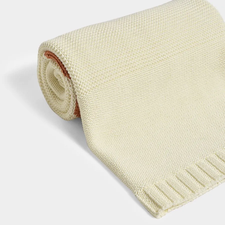 Neutral Love Pearl Knitted Blanket