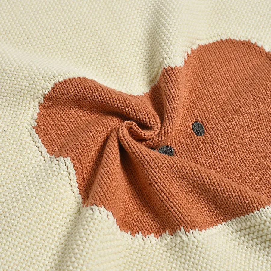 Neutral Love Pearl Knitted Blanket