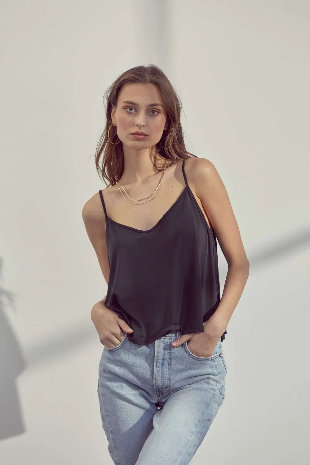 Relaxed Strappy Tank (Black)