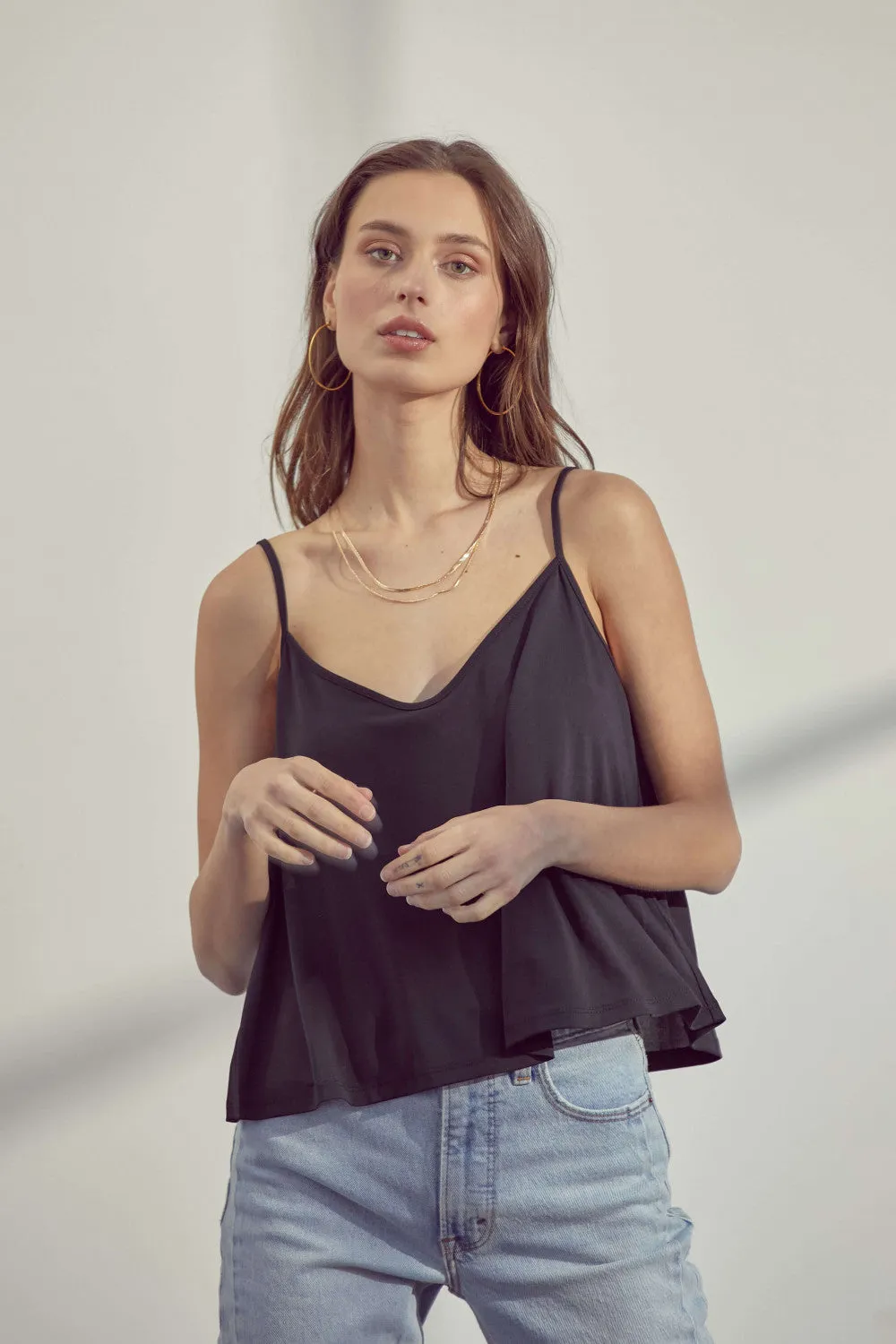 Relaxed Strappy Tank (Black)