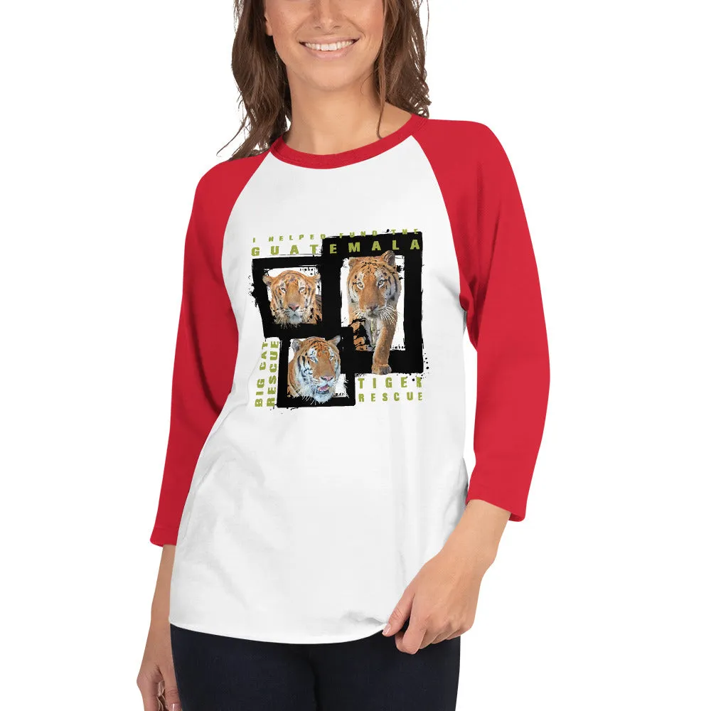 Shirt - Guatemala Tiger Rescue 3/4 Raglan Sleeve