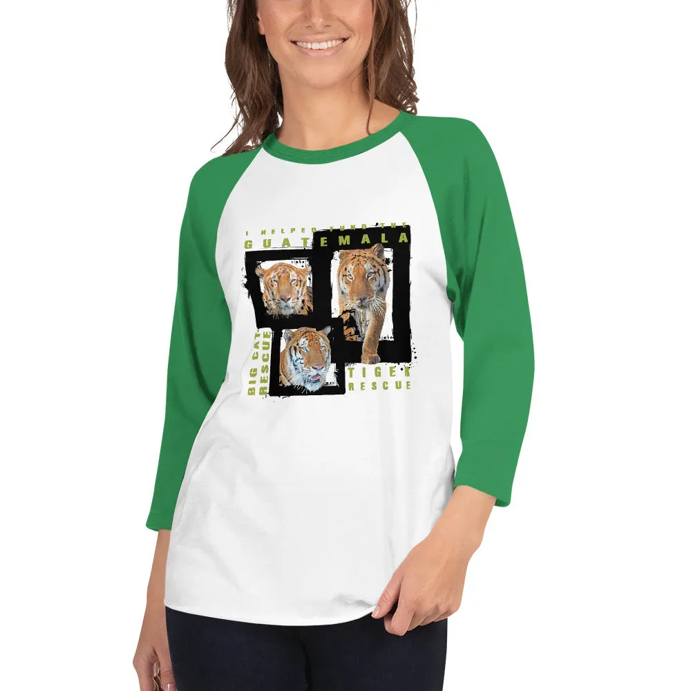 Shirt - Guatemala Tiger Rescue 3/4 Raglan Sleeve