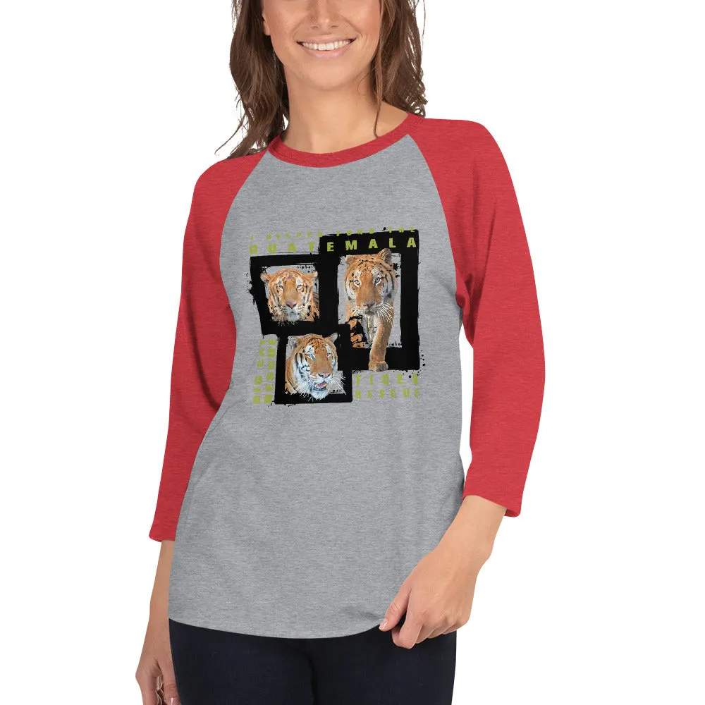 Shirt - Guatemala Tiger Rescue 3/4 Raglan Sleeve