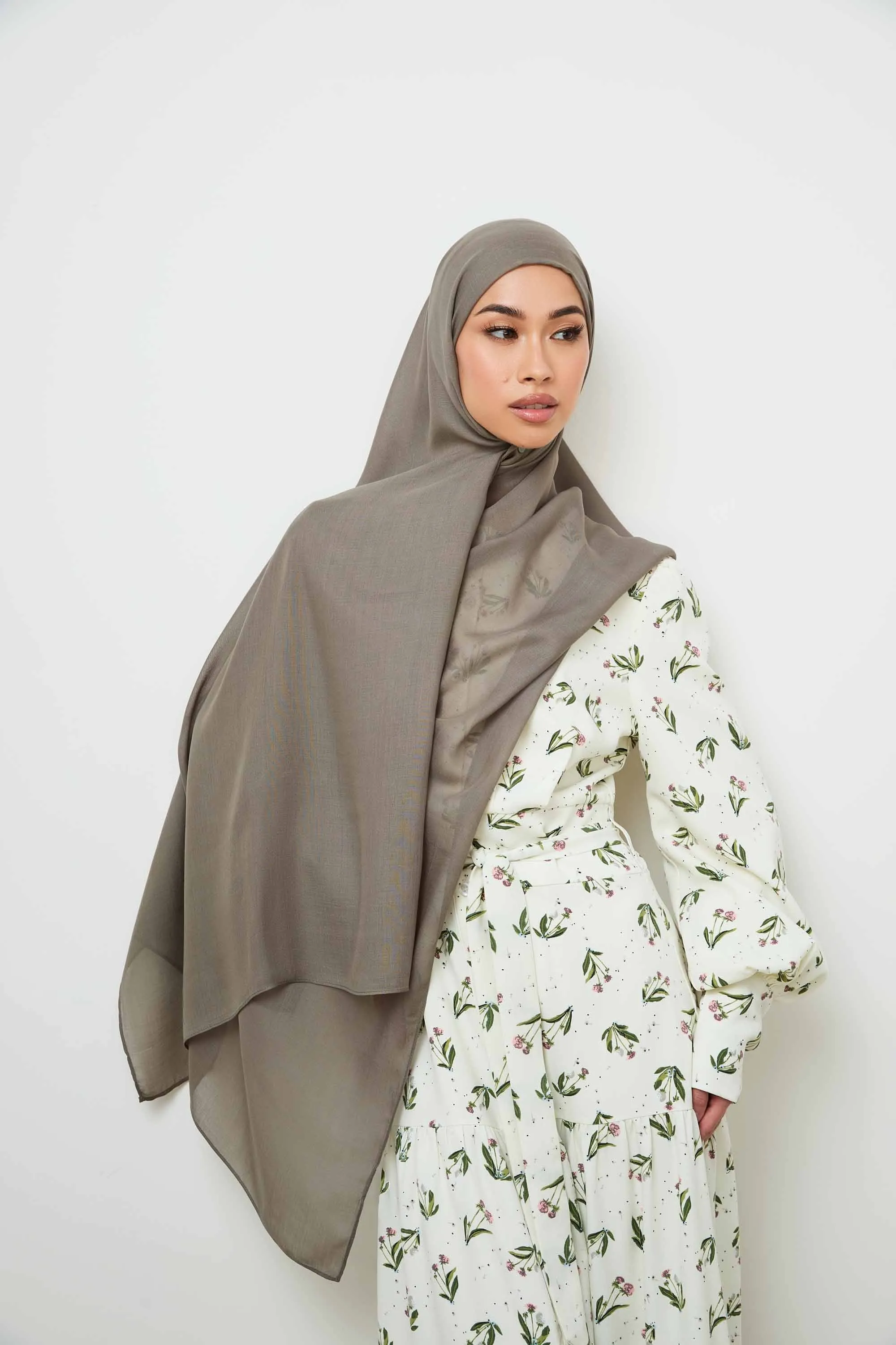 Signature Modal Hijab - Smokey Olive