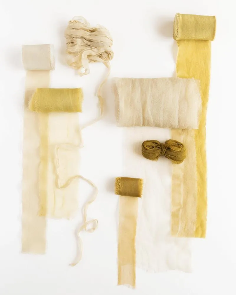 Silk Gossamer Ribbon in Oro