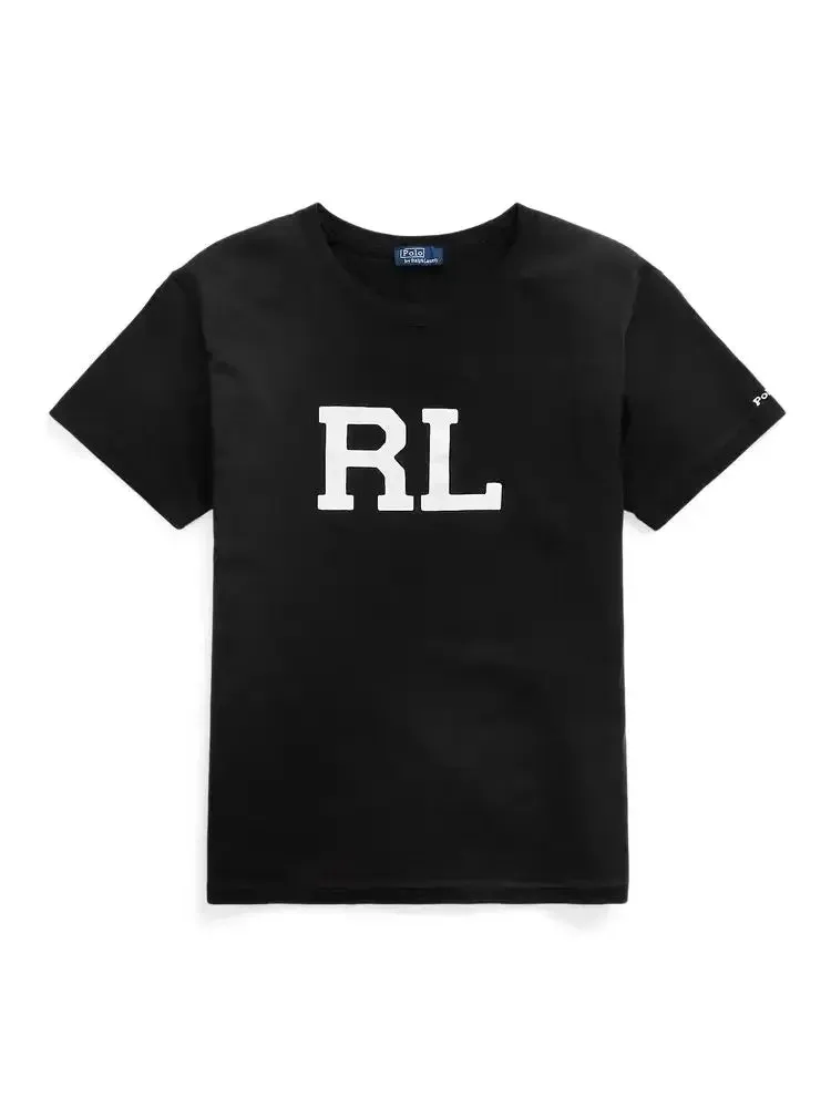 Summer Classic Polo Print Men's and Women's Short Sleeved Cotton Designer Round Neck T-shirt Fashion Casual Street Wear