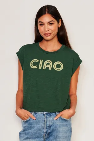 Sundry Ciao Muscle Tank in Everglade