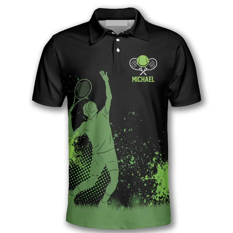 Tennis I’m Not Retired Playing Tennis Is Hard Work Customized Name All Over Printed 3D Polo Shirt