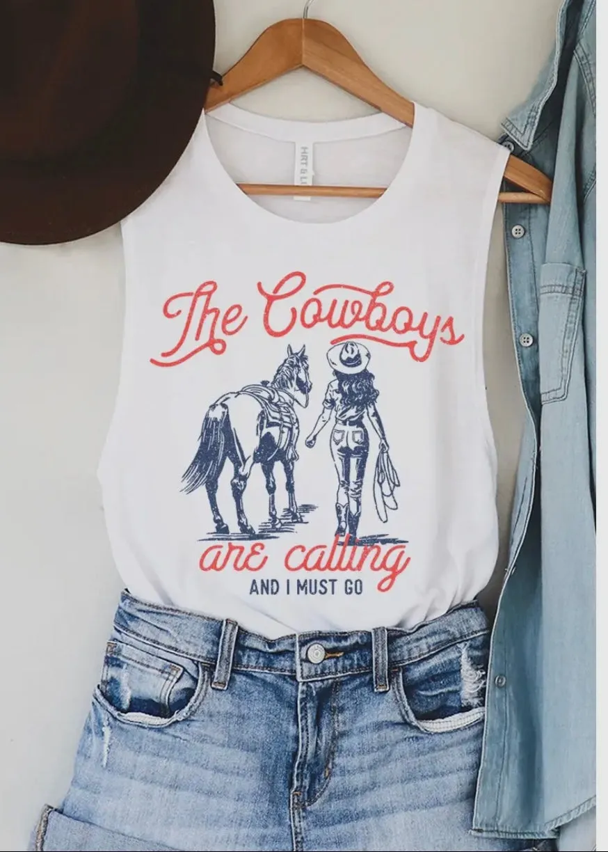 The Cowboys Are Calling Graphic Tank