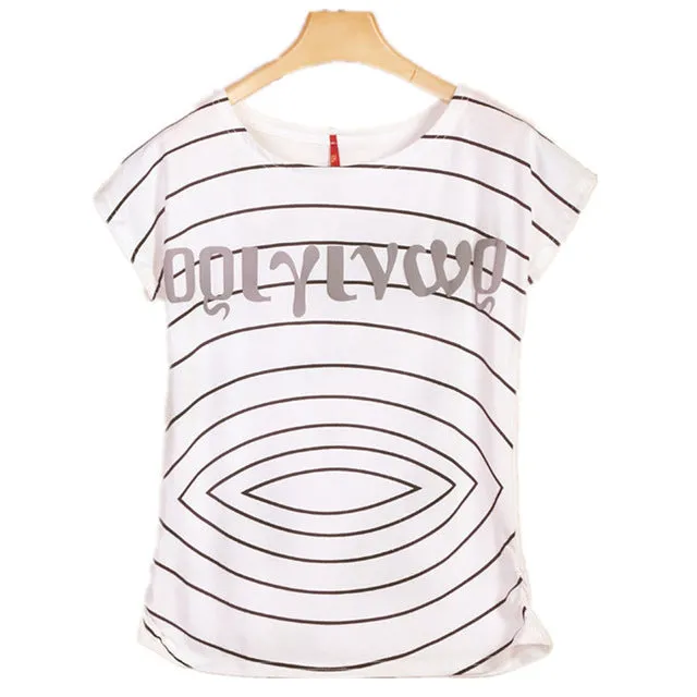 Top Selling Womens Clothes 2017 Femininas Casual Printed Cotton Vintage Short-sleeve Elastic Brand Women T-shirt Tops for Women