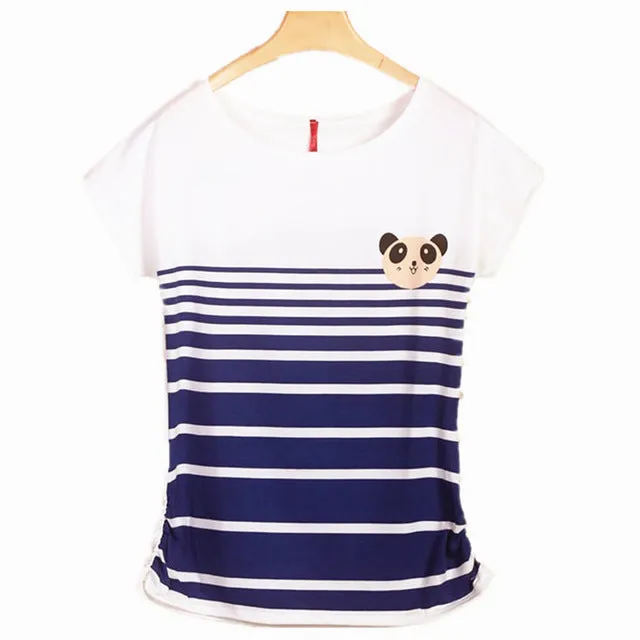 Top Selling Womens Clothes 2017 Femininas Casual Printed Cotton Vintage Short-sleeve Elastic Brand Women T-shirt Tops for Women