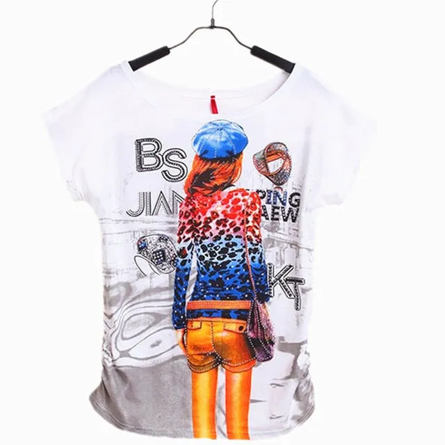 Top Selling Womens Clothes 2017 Femininas Casual Printed Cotton Vintage Short-sleeve Elastic Brand Women T-shirt Tops for Women
